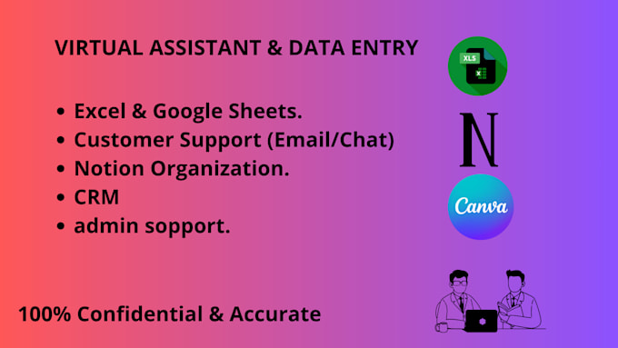 be your expert data entry virtual assistant