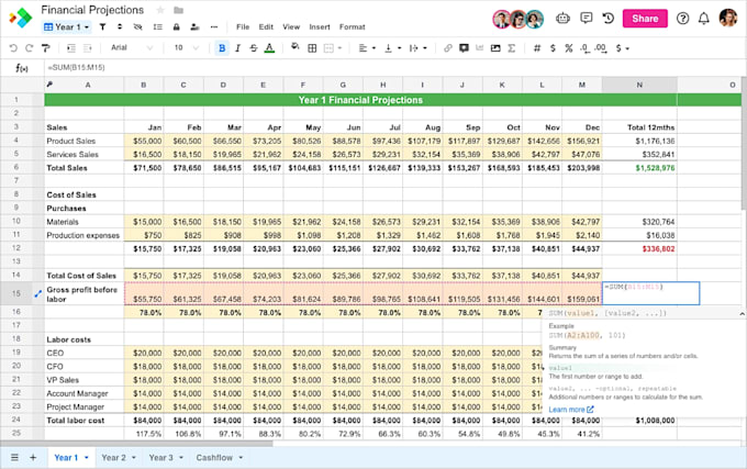 create and fix microsoft excel spreadsheet with formulas and data