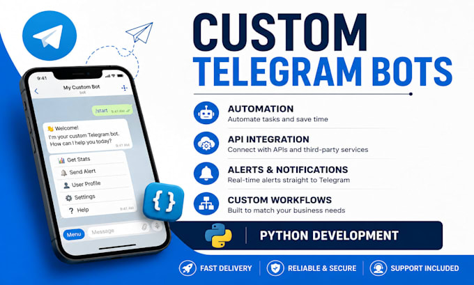 create a custom telegram bot using python