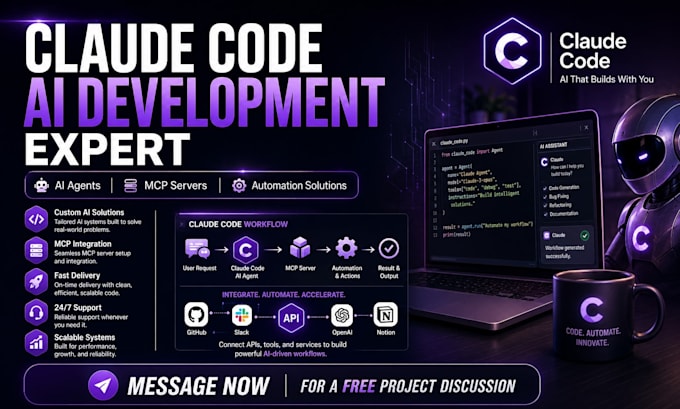 develop claude ai agent, mcp servers, automation and custom ai solutions