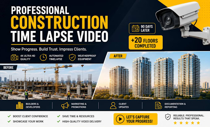 make stunning construction progress and timelapse videos