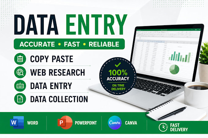 do data entry, copy paste and web reasearch