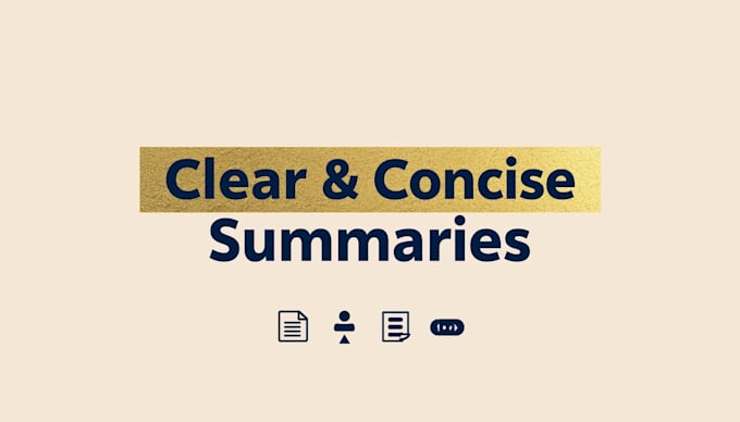 summarise any text into a clear concise and easy to read version