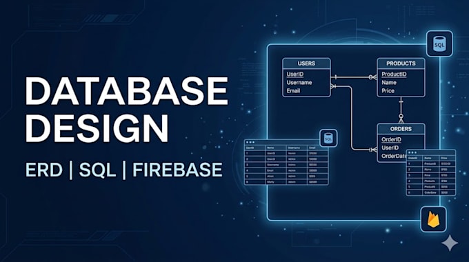 design database schema erd sql firebase and relational models