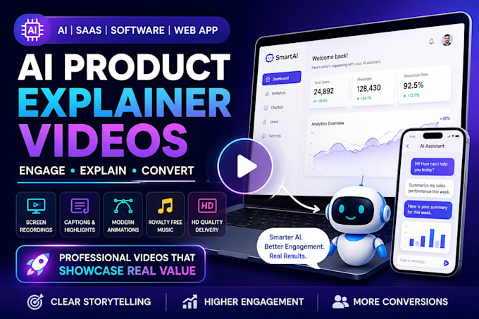 do saas ai product explainer video and ai software demo video