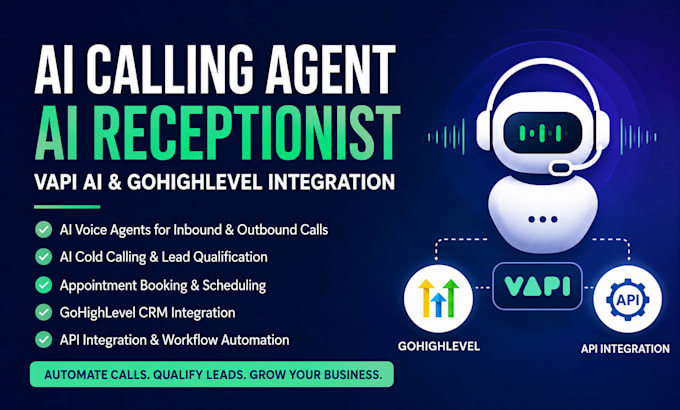 build ai calling agent, ai receptionist, vapi ai and gohighlevel integration