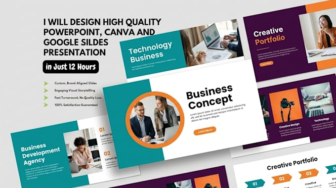 design, redesign pitch deck, powerpoint presentation, google slides and canva