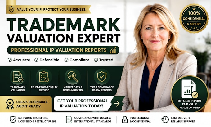 provide trademark valuation report for IP transfer and tax compliance