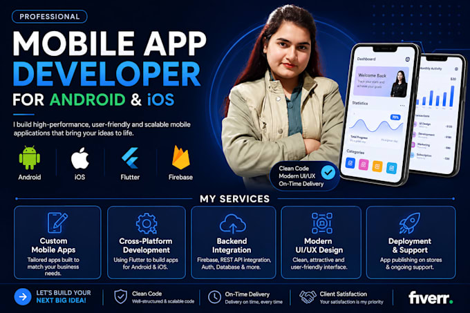 build mobile app for android and ios using flutter