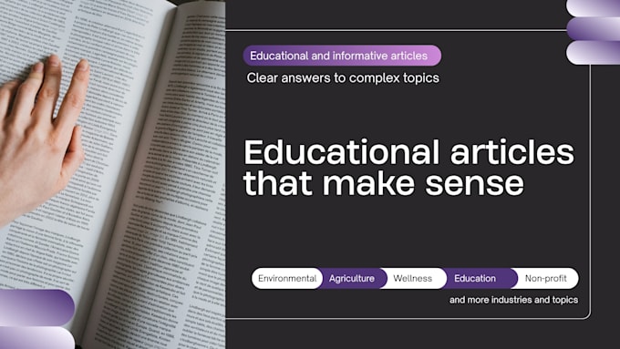 write educational and informative articles