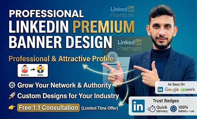 design a premium linkedin banner for you