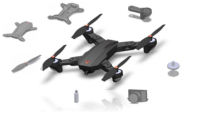 create 3d cad design, product design with rendering