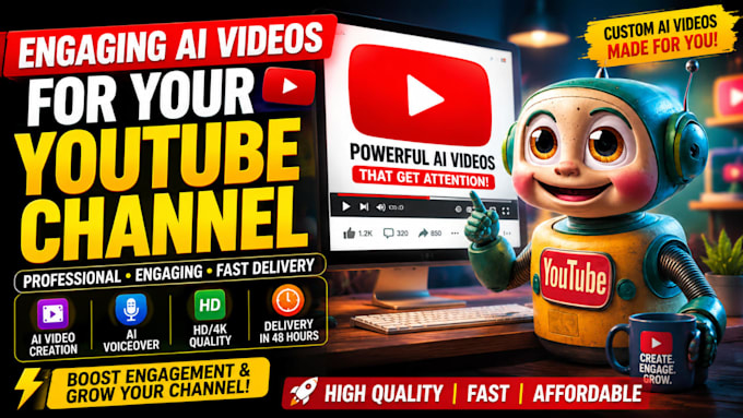 create a high quality 3 minute kids videos for youtube in 1 day