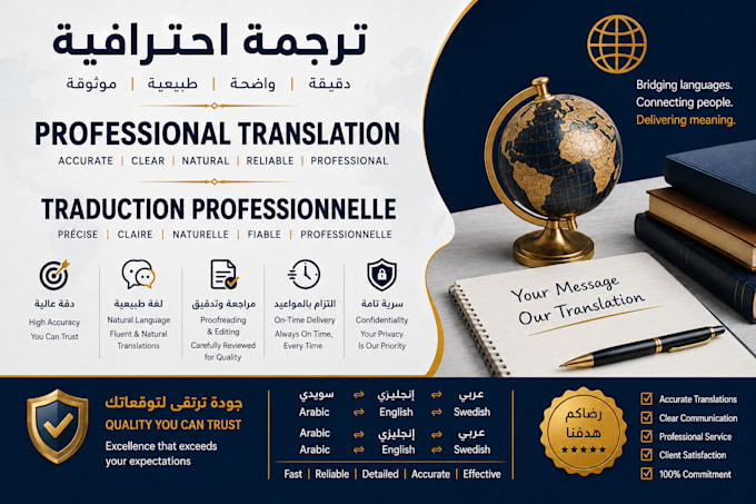 translate arabic, english, and swedish accurately