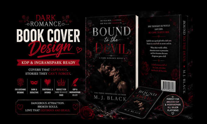 design a dark romance book cover for amazon KDP