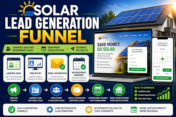 build a solar lead generation funnel that generates qualified homeowner leads