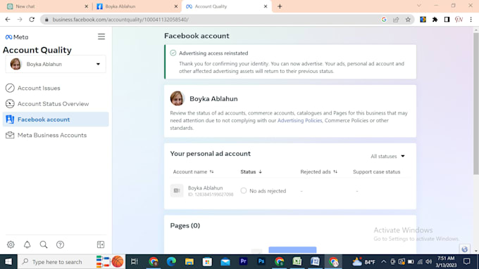 create facebook accounts for personal or business use, and old fb profile