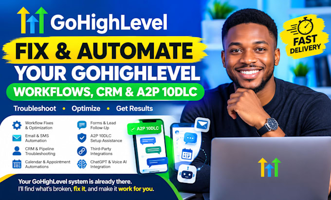 fix an optimize gohighlevel ai automation go high level website ghl a2p 10dlc