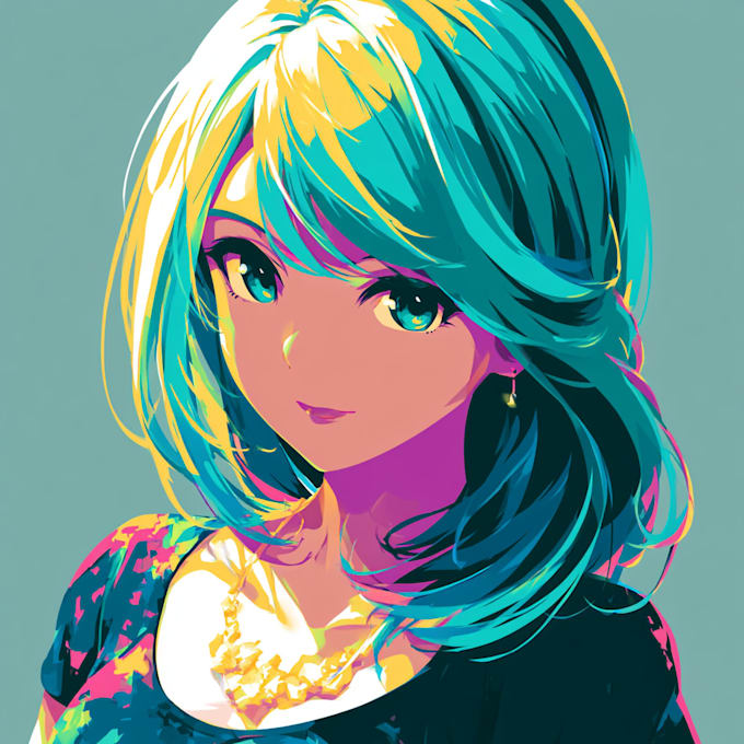 anime character an illustration and anime character