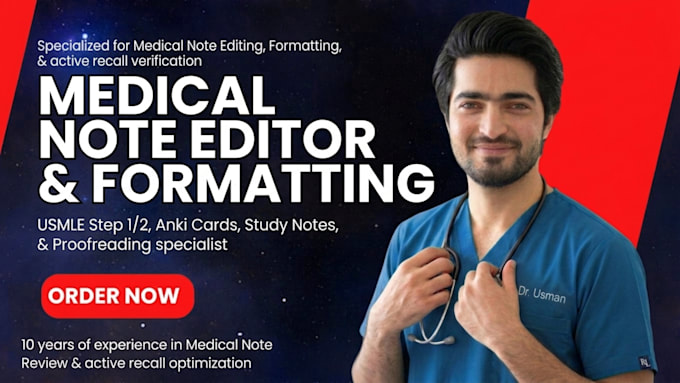 edit and proofread your medical study notes