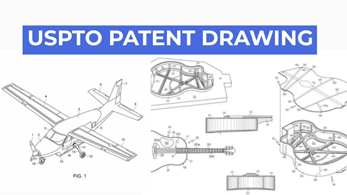draw utility patent, line drawing and illustrator line art