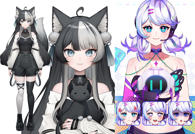 custom anime vtuber model commission live2d cubism rigging vtube studio avatar