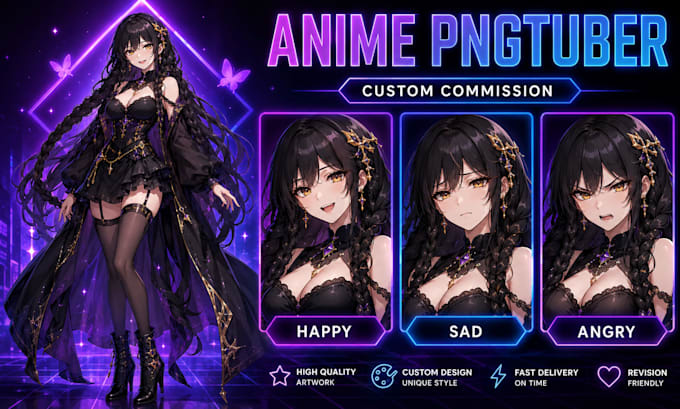 design a custom pngtuber character for content creators and streamers