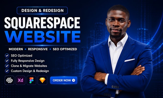 create or redesign squarespace website, build squarespace website development