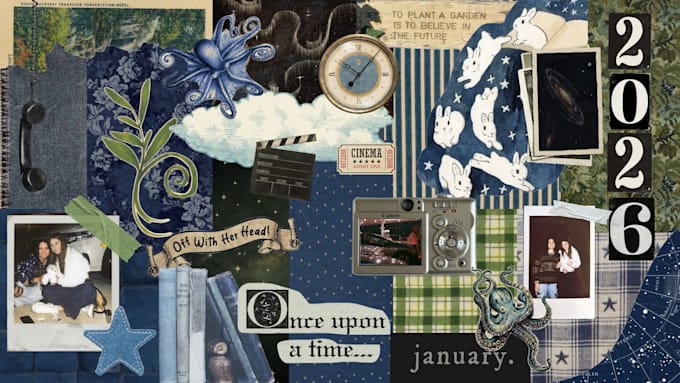 create a collage style background or wallpaper