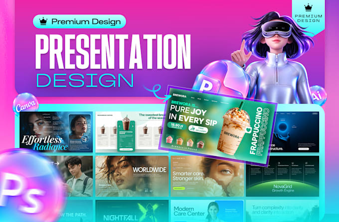design an investor pitch deck for startups and fundraising