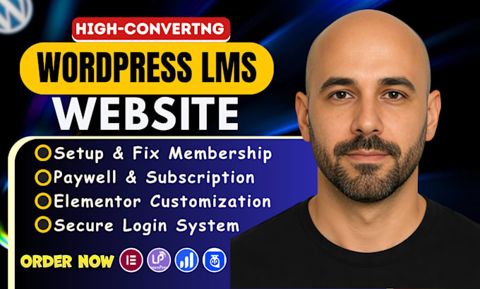 develop wordpress membership website, lms website