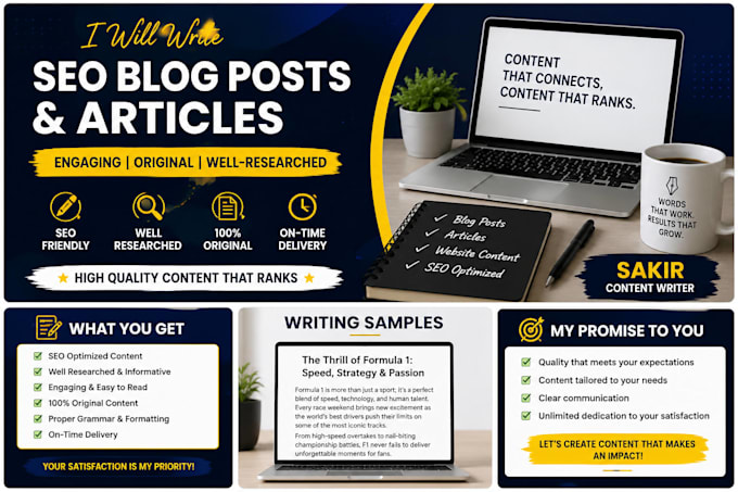 write SEO optimized informative articles and blog posts