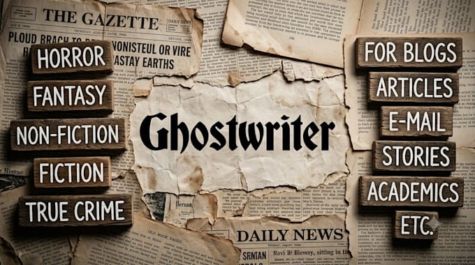 be your expert ghost writer and meticulous proof reader