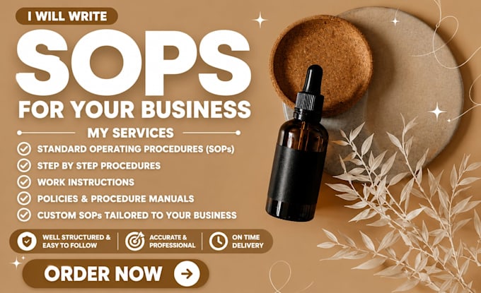 write professional sops and business procedure