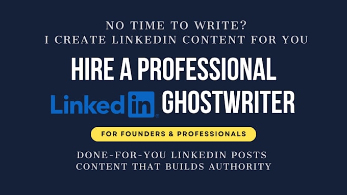 ghostwrite compelling linkedin content for executives and founders