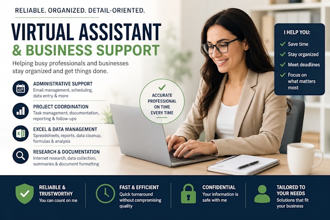 be your professional virtual assistant for admin and project support