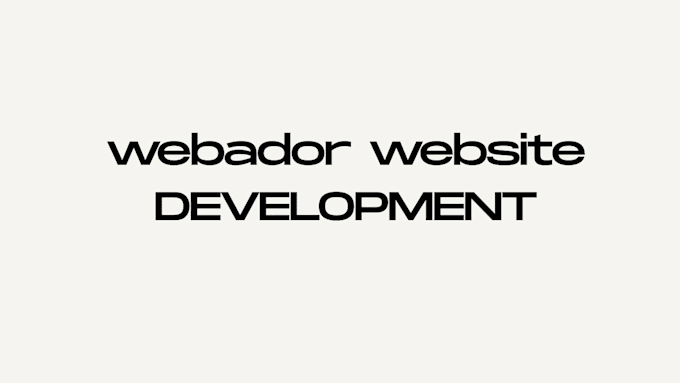 webador website design and developement
