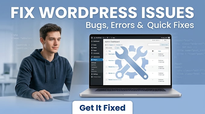 fix wordpress issues, basic bugs, and website errors fast