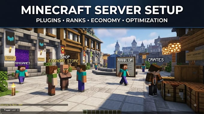 design a professional minecraft server website