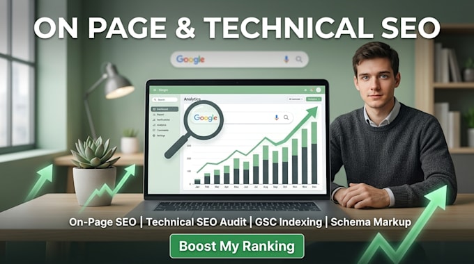 do on page and technical SEO, website audit, and google indexing