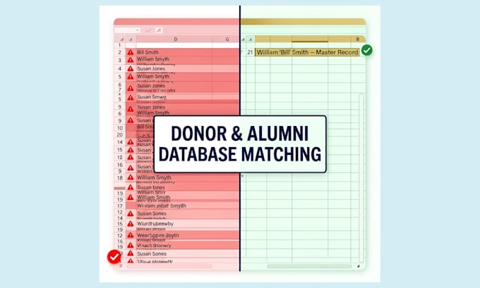 clean and match your donor, alumni, or membership database using fuzzy matching