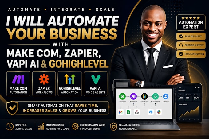 automate your business with make com zapier vapi ai gohighlevel make com expert