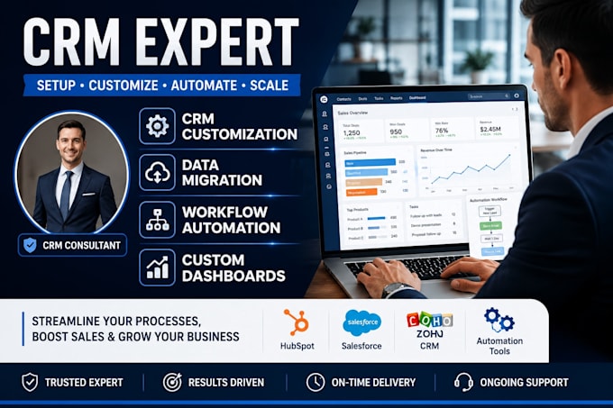 customize CRM, migrate data, create dashboards and automate workflows