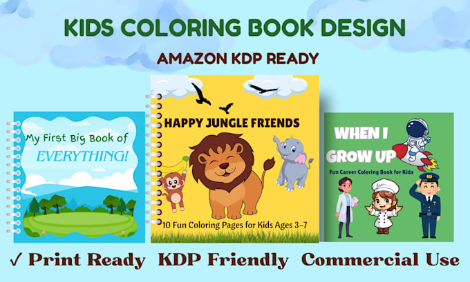 create unique kids coloring book pages for amazon KDP