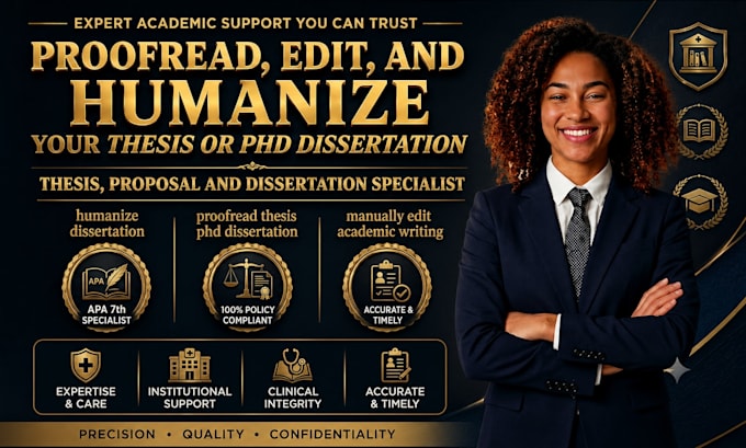 proofread, edit, and humanize your thesis or phd dissertation