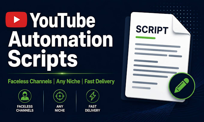 write youtube automation scripts for faceless channels