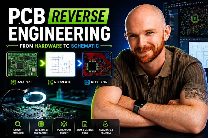 reverse engineer pcb boards, schematics, and electronic circuits