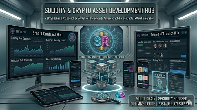 develop erc20, erc721 nft and solidity smart contracts