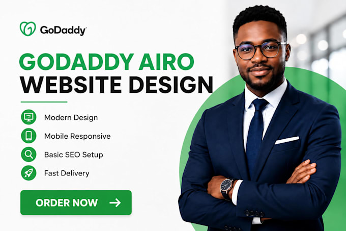 design or redesign godaddy airo website with SEO optimization airo godaddy