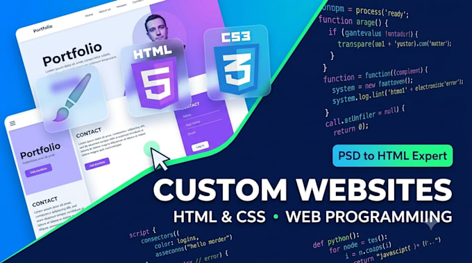 do html css, web programming, PSD to html